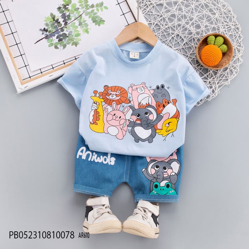 Baby Clothing Set (ছোটদের হাফ হাতা টি-শার্ট ও শর্টস প্যান্টের টু-পিস সেট) 3